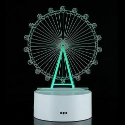 Unbranded 3d Illusion Lampe 7 Couleurs Changement Optique Touch Lumière Usb Et Télécommande Art Déco Faire Un Romantic_y