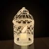 Syxlcygjf Cage à Oiseaux En Métal Lanterne Décorative Bougie Lampe à Thé Lanterne Accueil Mariage Table Décoration Fer Bougeoir Suspension Lanterne (6 X Blanc)