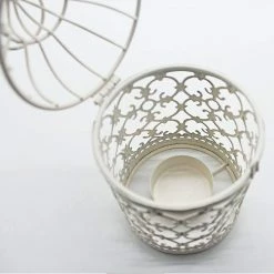 Syxlcygjf Cage à Oiseaux En Métal Lanterne Décorative Bougie Lampe à Thé Lanterne Accueil Mariage Table Décoration Fer Bougeoir Suspension Lanterne (6 X Blanc) -Glass Vases Boutique de vente 708139852 max
