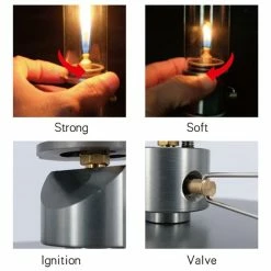 Unbranded Led Lampe à Gaz Lanterne à Gaz Tente Lampe Camping Lanterne Imperméable à L’eau Lumière De Nuit Extérieure -Glass Vases Boutique de vente 713555397 max