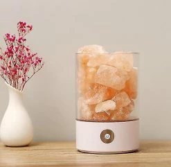 Unbranded Crystal Salt Lampe Purificateur D’air Incandescent Chambre Aide Au Sommeil Relax Night Light -Glass Vases Boutique de vente 717865987 max