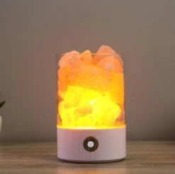 Unbranded Crystal Salt Lampe Purificateur D’air Incandescent Chambre Aide Au Sommeil Relax Night Light -Glass Vases Boutique de vente 717865996 max