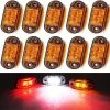 Unbranded Feu De Marquage Latéral, 10pc Lumières De Travail 12v Imperméable à L’eau Voiture Lampe Externe Avertissement Feu Arrière Auto Truck Trailer Signal Light (orange), Cg
