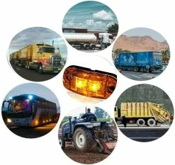 Unbranded Feu De Marquage Latéral, 10pc Lumières De Travail 12v Imperméable à L’eau Voiture Lampe Externe Avertissement Feu Arrière Auto Truck Trailer Signal Light (orange), Cg -Glass Vases Boutique de vente 721069709 max