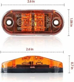Unbranded Feu De Marquage Latéral, 10pc Lumières De Travail 12v Imperméable à L’eau Voiture Lampe Externe Avertissement Feu Arrière Auto Truck Trailer Signal Light (orange), Cg -Glass Vases Boutique de vente 721069917 max
