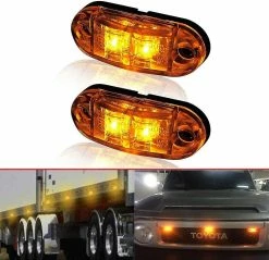 Unbranded Feu De Marquage Latéral, 10pc Lumières De Travail 12v Imperméable à L’eau Voiture Lampe Externe Avertissement Feu Arrière Auto Truck Trailer Signal Light (orange), Cg -Glass Vases Boutique de vente 721070110 max