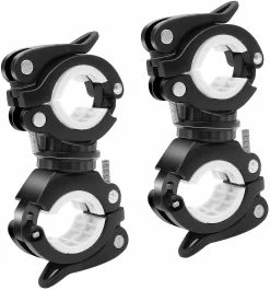 Unbranded Support De Lampe 2 Pcs Support De Lumière De Vélo Pour Avant / Arrière 360 Degrés, Cg