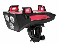Unbranded Lampe De Vélo étanche 4 En 1, Support De Téléphone De Vélo, Cloche De Cycle, Banque D’alimentation De Téléphone Portable