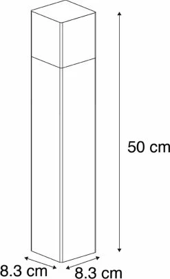 QAZQA Danemark - Lampe D'extérieur Sur Pied Moderne | Lampadaire D'extérieur - 1 Lumière - H 50 Cm - Wit - Éclairage Extérieur -Glass Vases Boutique de vente 731x1200 1