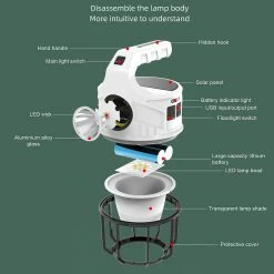 Unbranded Solaire Camping Light Led Strong Light Portable Multifunctional Light Outdoor Usb Charging Atmosphere Camping Light Emergency Lighting Lampe De Poche -Glass Vases Boutique de vente 743688422 max