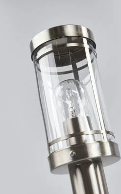 Lindby - Lampe D'extérieur - 1lumière - Acier Inoxydable, Polycarbonate - H: 80 Cm - E27 - Acier Inoxydable, Transparent -Glass Vases Boutique de vente 749x1200