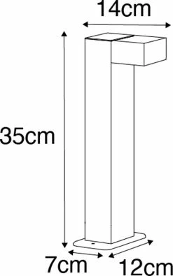 QAZQA Baleno - Lampe D'extérieur Sur Pied Moderne | Lampadaire D'extérieur - 1 Lumière - H 35 Cm - Zwart - Éclairage Extérieur -Glass Vases Boutique de vente 750x1200 5