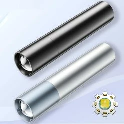 Unbranded USB Chargement Zoom Aluminium Lampe De Poche Multi-Purpose Lighting Lampe De Poche Pour La Pêche Camping De Randonnée -Glass Vases Boutique de vente 753533972 max