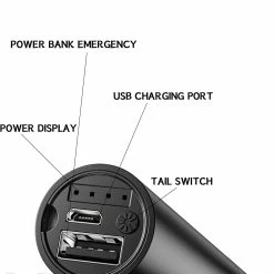 Unbranded USB Chargement Zoom Aluminium Lampe De Poche Multi-Purpose Lighting Lampe De Poche Pour La Pêche Camping De Randonnée -Glass Vases Boutique de vente 753533974 max