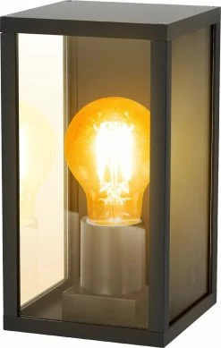 Aigostar LAMPE MURALE INDUSTRIELLE - RECTANGULAIRE NOIR - IP44 UTILISATION EXTÉRIEURE - CONNEXION E27 -Glass Vases Boutique de vente 762x1200