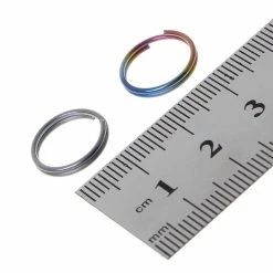 Unbranded 2pcs 14mm Alliage De Titane Porte-clés Edc Tool Tc4 Lampe De Poche Clip Keychain Circle -Glass Vases Boutique de vente 766039665 max