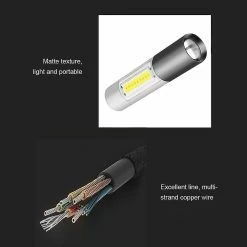 Unbranded Lampe De Poche Led 2000lm Zoomable Xpe + Cob Dual Light Usb Rechargeable Handheld Torch Q5 Led Lampe De Poche Construite En 18650 Batterie Torche -Glass Vases Boutique de vente 767764500 max