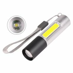 Unbranded Lampe De Poche Led 2000lm Zoomable Xpe + Cob Dual Light Usb Rechargeable Handheld Torch Q5 Led Lampe De Poche Construite En 18650 Batterie Torche -Glass Vases Boutique de vente 767764621 max