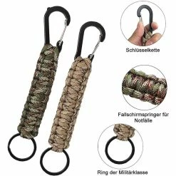 Unbranded 2 Pack Paracord Keychain Avec Mousqueton, Anneau De Lanière Tressé Pour Clés, Couteau, Lampe De Poche, Camping, Randonnée, Sac à Dos Pour Hommes Et Femmes - 2colors -Glass Vases Boutique de vente 767945893 max