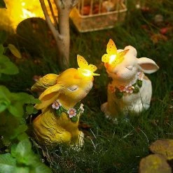 Nw 1776 Shxx Home Lampe Solaire Ornement Simulation Papillon Lapin Sculpture Jardin Extérieur Jardin Décoration Cadeau Créatif Yst-a938 -Glass Vases Boutique de vente 768916166 max