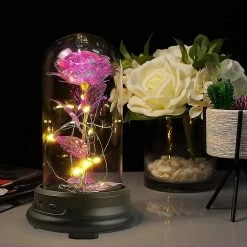 Nw 1776 Shxx Gold Foil Rose Lampe Décoration Chambre Fête Des Mères Meilleur Cadeau Zs-yxt87 -Glass Vases Boutique de vente 768984143 max