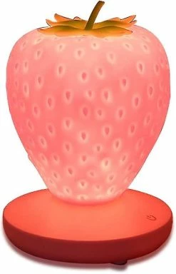 Nw 1776 Shxx Led Color Changing Cute Touch Strawberry Night Light Lampe De Table Pour Chambre à Coucher, Commode, Salon, Chambre D’enfants, Bureau, Décor De Festival Et Cadeau (pi