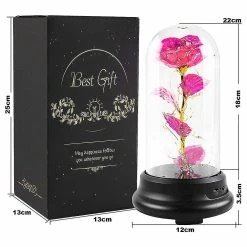 Nw 1776 Shxx Gold Foil Rose Lampe Décoration Chambre Fête Des Mères Meilleur Cadeau Zs-yxt87 -Glass Vases Boutique de vente 768984308 max