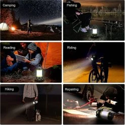 Nw 1776 Lanterne De Camping, Usb Rechargeable Led Camping Light Dimmable Étanche Multifonction Camping Lampe De Poche Portable Aimant Suspendu Power Bank (vert) Qyr -Glass Vases Boutique de vente 768994349 max