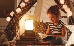Nw 1776 Shxx Touch Night Light Pour Enfants, Lampe De Chevet Dimmable Lampe De Chambre Rechargeable Lampe De Chambre Blanc Chaud Rgb Changement De Couleur, 72 Heures D’autonomie Pour Les Chambres à Coucher Living R