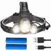 Nw 1776 Qian Lampe Frontale Zoomable 3000lm Head Torch Led Head Light Rechargeable Camping Lampe De Poche