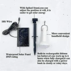 Nw 1776 Lampe De Poulailler Solaire, Ampoule Solaire Led Suspendue Portable Lampe De Poulailler Avec Panneau Solaire Pour Ca -Glass Vases Boutique de vente 769019489 max