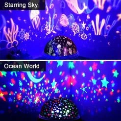 Nw 1776 Shxx Kids Star Night Projector Lampe - Baby Nursery Night Light Lampe De Bureau Avec 8 Light Color Usb 360 Degrés Rotating Star Projector Cadeaux Pour Bébé Enfant -Glass Vases Boutique de vente 769033402 max