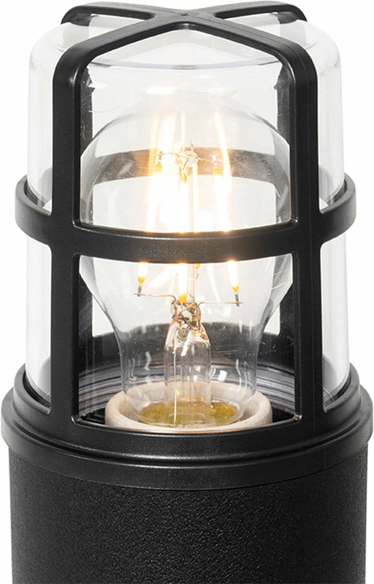 QAZQA Kiki - Lampe D'extérieur Sur Pied Moderne | Lampadaire D'extérieur - 1 Lumière - H 500 Mm - Zwart - Éclairage Extérieur 2 QAZQA Kiki - Lampe D'extérieur Sur Pied Moderne | Lampadaire D'extérieur - 1 Lumière - H 500 Mm - Zwart - Éclairage Extérieur – Image 2