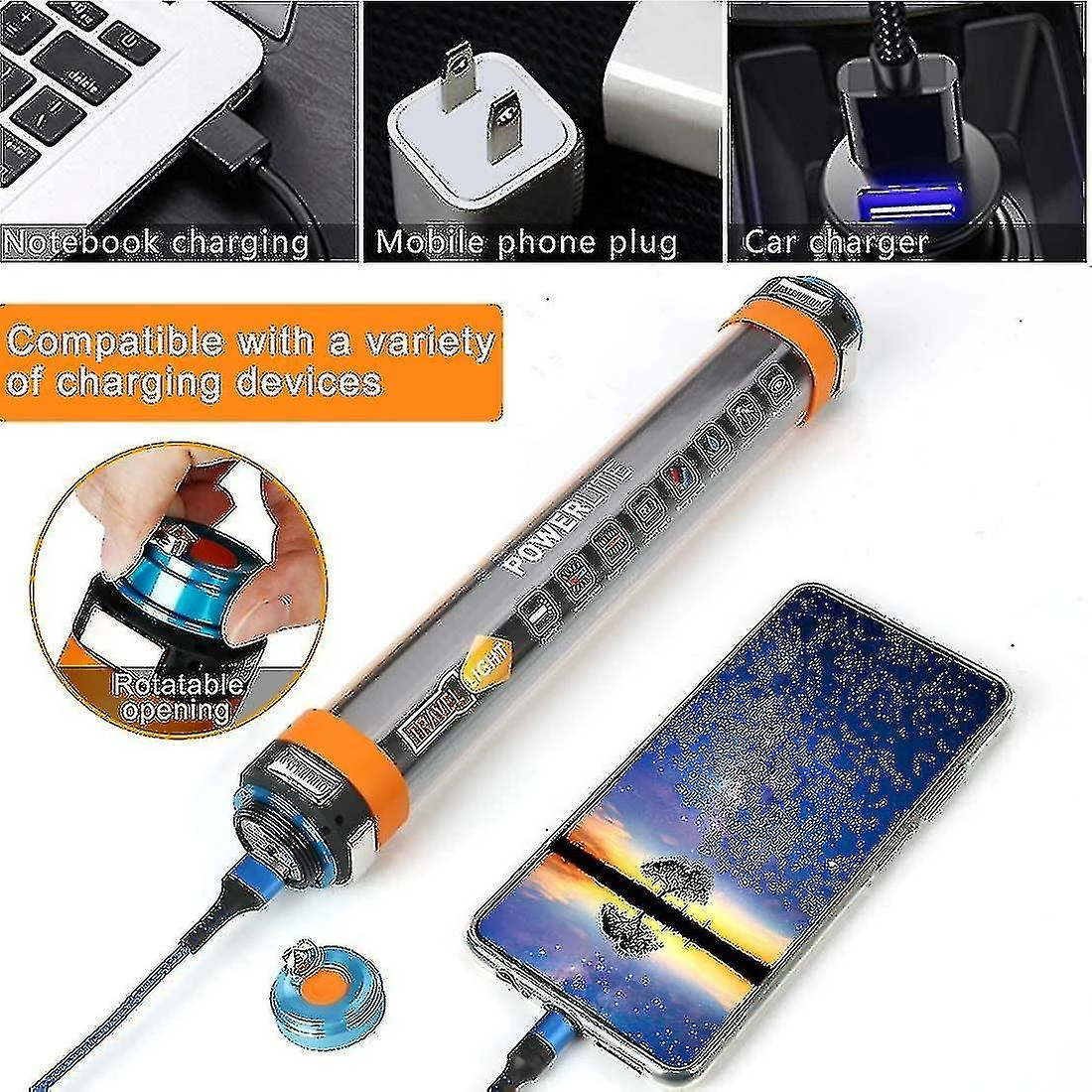 Unbranded Usb Rechargeable Ip68 Étanche Led Camp Light Urgence Camp Portable Lantern Lampe De Poche Multi-fonctionnel Hang Lampe Magnétique C 3 Unbranded Usb Rechargeable Ip68 Étanche Led Camp Light Urgence Camp Portable Lantern Lampe De Poche Multi-fonctionnel Hang Lampe Magnétique C – Image 3