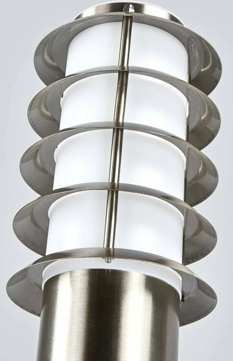 Lindby - Lampe D'extérieur Avec Capteur - 1 Lumière - Acier Inoxydable, Polycarbonate - H : 110 Cm - E27 - Acier Inoxydable, Blanc 8 Lindby - Lampe D'extérieur Avec Capteur - 1 Lumière - Acier Inoxydable, Polycarbonate - H : 110 Cm - E27 - Acier Inoxydable, Blanc – Image 8