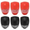 Beitong Lampe De Vélo Silicone Light, 6 Pcs Led Bike Light Set (3x Led Blanc 3x Led Lumière Rouge) Lampe De Poche Fla