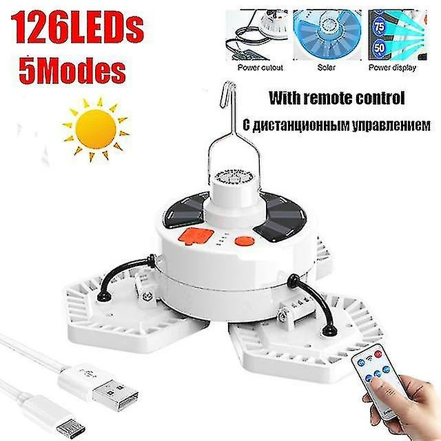 Unbranded Portable Led Solar Light Télécommande Usb Rechargeable Solar Charge Lampe Nuit Maket Lumière D’Urgence Tente Camping Lampe De Travail 1 Unbranded Portable Led Solar Light Télécommande Usb Rechargeable Solar Charge Lampe Nuit Maket Lumière D’Urgence Tente Camping Lampe De Travail