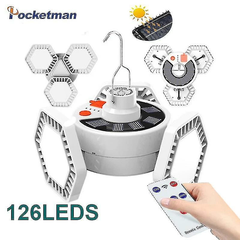 Unbranded Portable Led Solar Light Télécommande Usb Rechargeable Solar Charge Lampe Nuit Maket Lumière D’Urgence Tente Camping Lampe De Travail 2 Unbranded Portable Led Solar Light Télécommande Usb Rechargeable Solar Charge Lampe Nuit Maket Lumière D’Urgence Tente Camping Lampe De Travail – Image 2