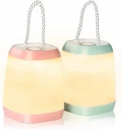 Unbranded Camping Light Portable Led Tent Lantern Pour Backpacking Camping Randonnée Lumière D’urgence Lampe Alimentée Par Batterie Pour L’extérieur Et L’intérieur (vert / Rose),11