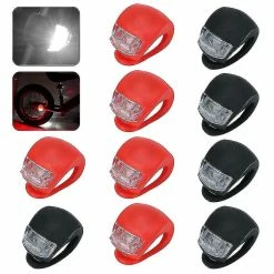 Breey 10x Lampe De Vélo Vélo Lumière Avant Feu Arrière Roue Lumière Led Silicone Lamp_gift De G