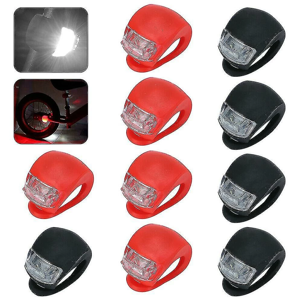 Breey 10x Lampe De Vélo Vélo Lumière Avant Feu Arrière Roue Lumière Led Silicone Lamp_gift De G 1 Breey 10x Lampe De Vélo Vélo Lumière Avant Feu Arrière Roue Lumière Led Silicone Lamp_gift De G