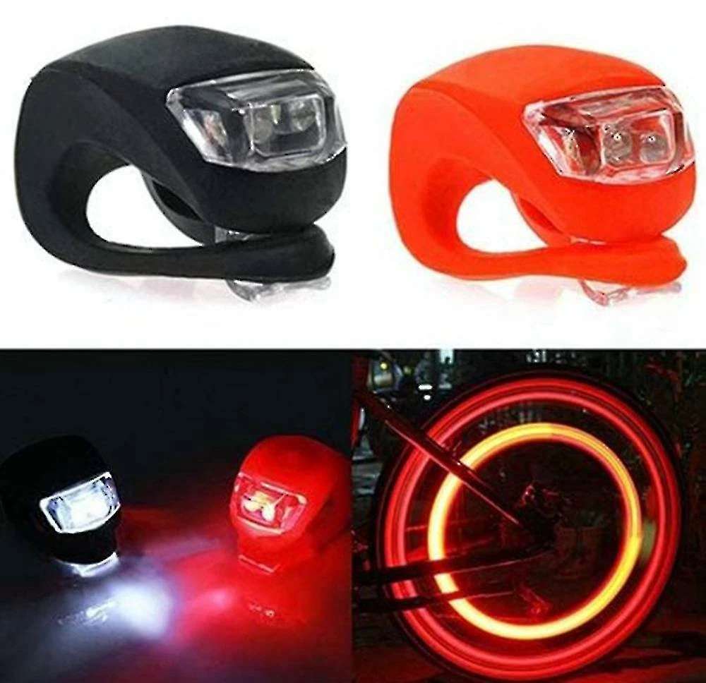 Breey 10x Lampe De Vélo Vélo Lumière Avant Feu Arrière Roue Lumière Led Silicone Lamp_gift De G 3 Breey 10x Lampe De Vélo Vélo Lumière Avant Feu Arrière Roue Lumière Led Silicone Lamp_gift De G – Image 3