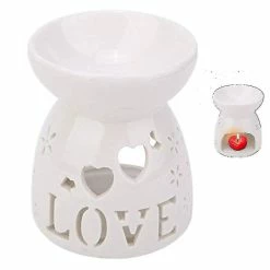 Unbranded Brûleurs à Huile En Céramique Aromathérapie Huile Essentielle Bougeoir De Nuit Lampe Parfum