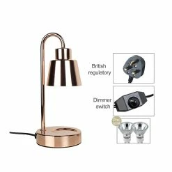 Unbranded Aromathérapie Lampe De Cire De Fusion Dimmable Night Light Table Bougie Lampe Chauffe-bougie