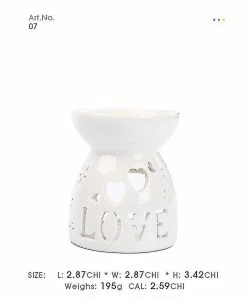 Unbranded Brûleurs à Huile En Céramique Aromathérapie Huile Essentielle Bougeoir De Nuit Lampe Parfum -Glass Vases Boutique de vente 794909296 max