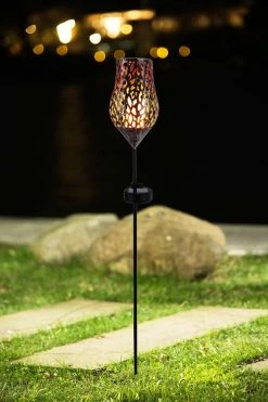Lumisky – Lampe D'extérieur à Led Solar Rose - Piquet De Jardin - H86 - Éclairage D'ambiance Décoratif à L'énergie Solaire -Glass Vases Boutique de vente 800x1200 5