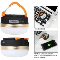 Unbranded Portable Camping Light 3 Mode Camping Tente Lumière Usb Lanterne Rechargeable Mini Lampe De Poche Portable -Glass Vases Boutique de vente 814497668 max