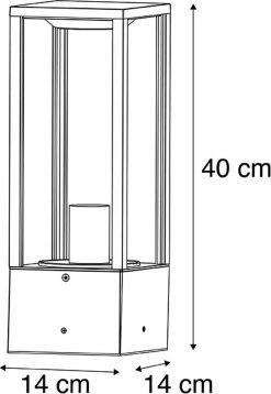 QAZQA Charlois - Lampe D'extérieur Sur Pied Design | Lampadaire D'extérieur - 1 Lumière - H 40 Cm - Zwart - Éclairage Extérieur 13 QAZQA Charlois - Lampe D'extérieur Sur Pied Design | Lampadaire D'extérieur - 1 Lumière - H 40 Cm - Zwart - Éclairage Extérieur -Glass Vases Boutique de vente 827x1200