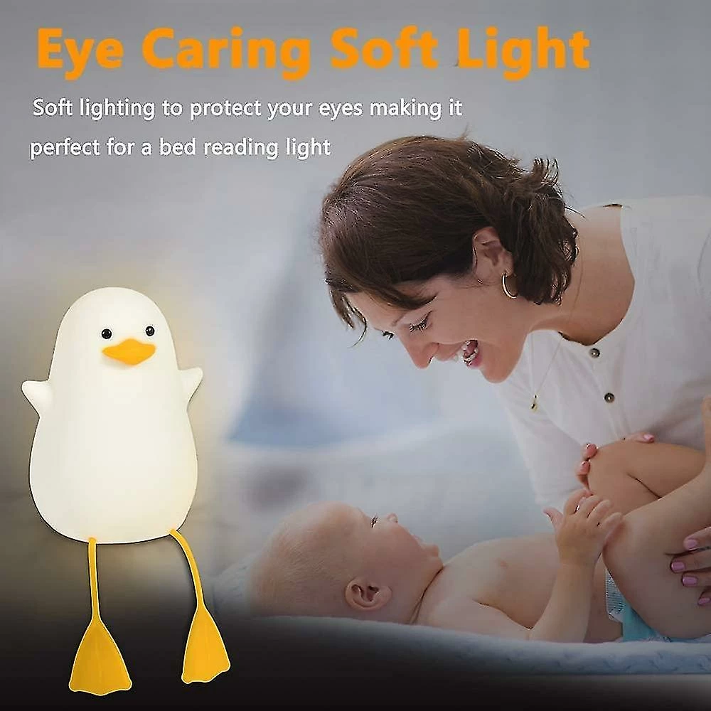 Unbranded Veilleuse Pour Enfants, Mignon Canard Silicone Lampe De Chevet Pour Crèche, Abs + Sil, Contrôle Tactile, Portable Et Rechargeable Dimmable, Cadeaux De Noël D’anniversaire Pour 2 Unbranded Veilleuse Pour Enfants, Mignon Canard Silicone Lampe De Chevet Pour Crèche, Abs + Sil, Contrôle Tactile, Portable Et Rechargeable Dimmable, Cadeaux De Noël D’anniversaire Pour – Image 2