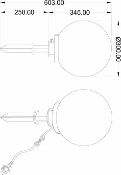 Qualu Lampe à Pointe LED Avec Prise - Torna Balino - Raccord E27 - Zwart Mat - Plastique - Ø300 -Glass Vases Boutique de vente 831x1200 2